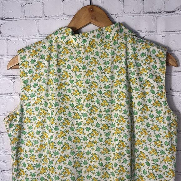 Vintage Hippie Floral Flower Power Boho Pleated Dress Sleeveless Skorts - Picture 5 of 7